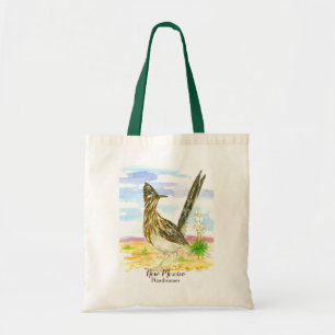 Roadrunner Desert Bird Yucca Flower Personalised Tote Bag