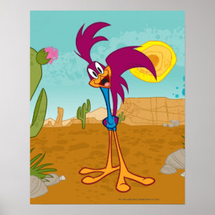 Roadrunner Head Tilted Poster