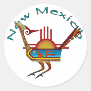 Roadrunner - New Mexico Classic Round Sticker