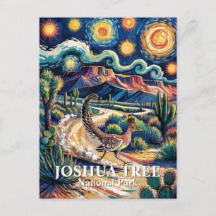 Roadrunner of Joshua Tree Van Gogh Night Custom Postcard