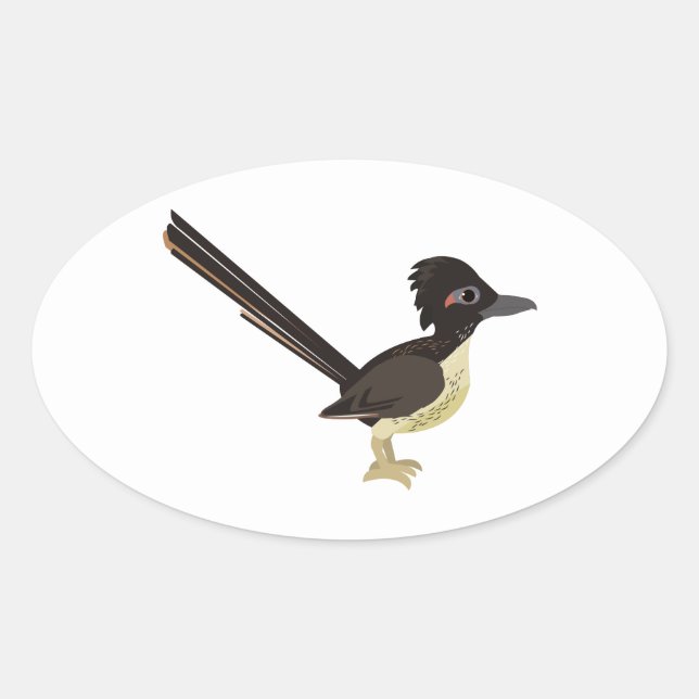Roadrunner Oval Sticker (Front)