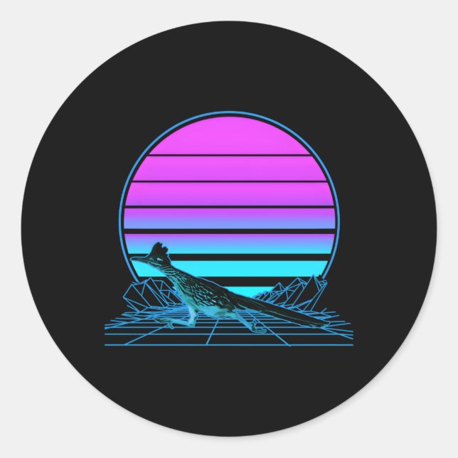 Roadrunner Pastel Goth Vaporwave Classic Round Sticker (Front)