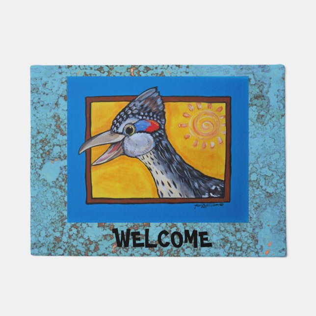 Roadrunner Welcome Door Mat Southwest Personalised (Front)