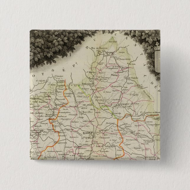 Roads, Towns, Cities 15 Cm Square Badge (Front)