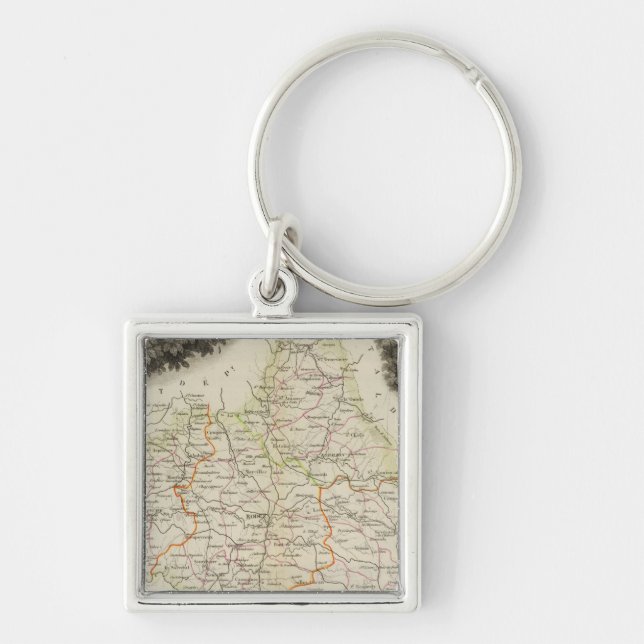 Roads, Towns, Cities Key Ring (Front)