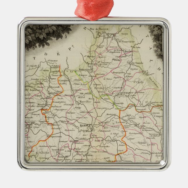 Roads, Towns, Cities Metal Tree Decoration (Front)
