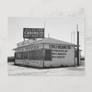 Roadside Diner, 1939 Postcard