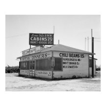 Roadside Diner, 1939. Vintage Photo