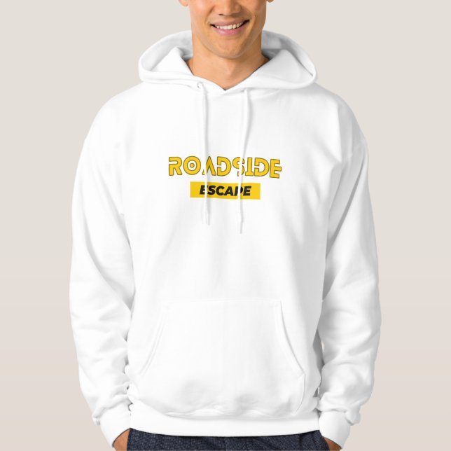 ROADSIDE ESCAPE Typography Design Hoodie (Front)