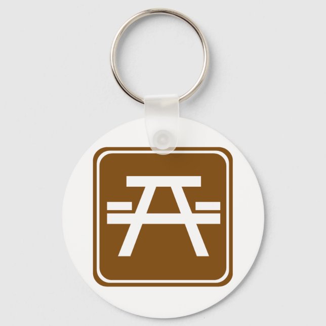 Roadside Table Highway Sign Key Ring (Front)