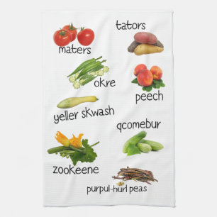 Roadside Vegetables Southern Cute Tea Towel