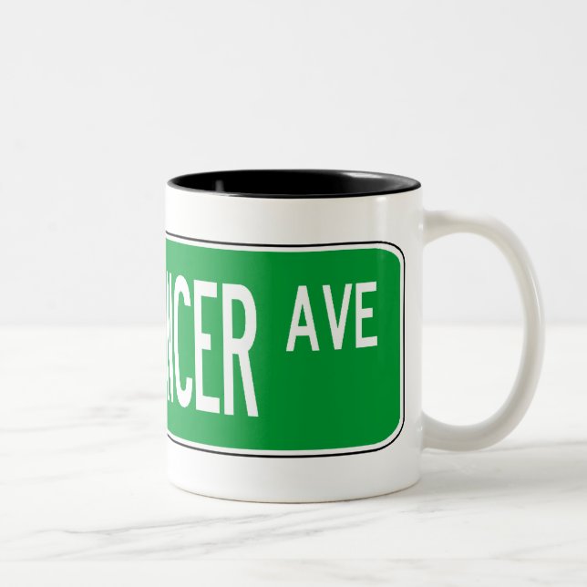Roadsign bellydancer Two-Tone coffee mug (Right)