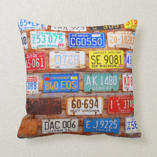 Roadtrip Gear - US License Plate Pillow