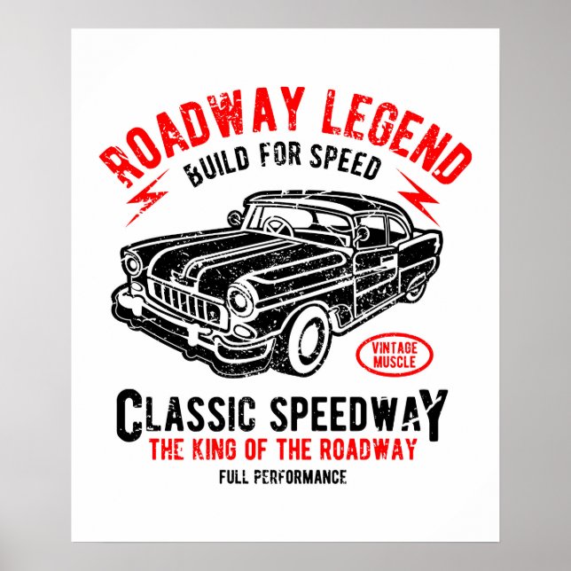 Roadway legend build for speed Poster (Front)