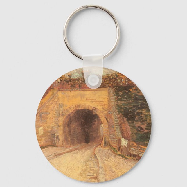 Roadway Underpass, Viaduct by Vincent van Gogh Key Ring (Front)