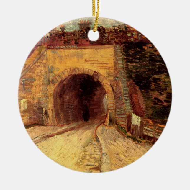 Roadway with Underpass Viaduct by Vincent van Gogh Ceramic Tree Decoration (Front)