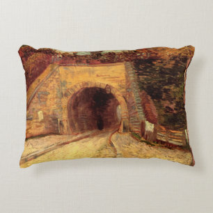 Roadway with Underpass Viaduct by Vincent van Gogh Decorative Cushion