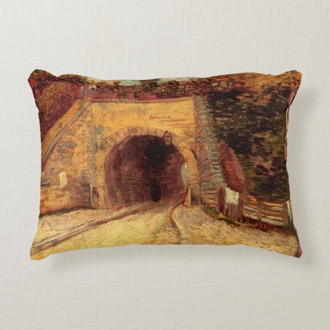 Roadway with Underpass Viaduct by Vincent van Gogh Decorative Cushion (Front)