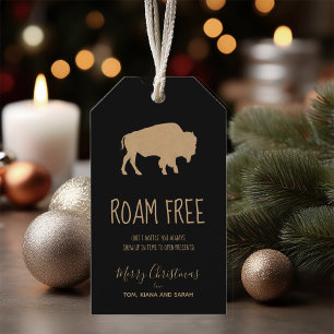Roam Free Buffalo Kraft Paper ID602 Gift Tags