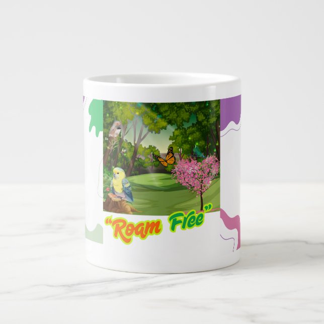 “Roam Free” Inspirational Mug – Adventure. (Front)