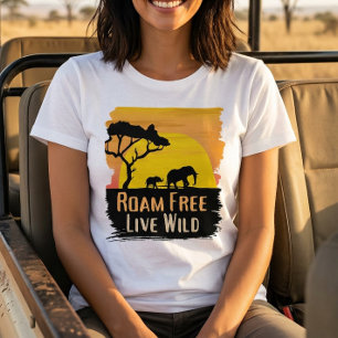 Roam Free Live Wild Animal Safari T-Shirt
