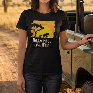 Roam Free Live Wild Animal Safari T-Shirt