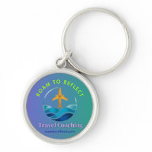 Roam to Reflect keychain purple and green