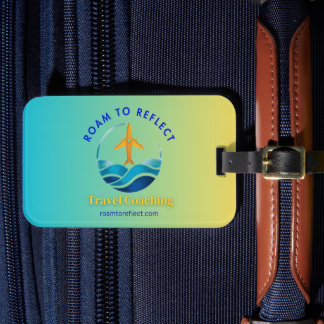 Roam to Reflect Luggage Tag blue and yellow