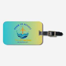 Roam to Reflect Luggage Tag blue and yellow