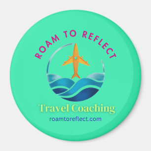 Roam to Reflect magnet turquoise 2x2in
