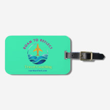 Roam to Reflect Turquoise Luggage Tag