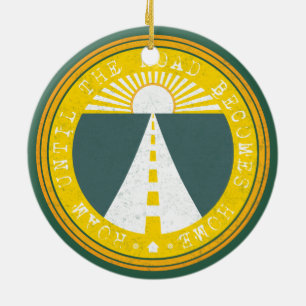 roam until the road becomes home ceramic tree decoration