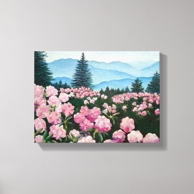 Roan Mountain Rhododendrons Oil Painting Print (Front)