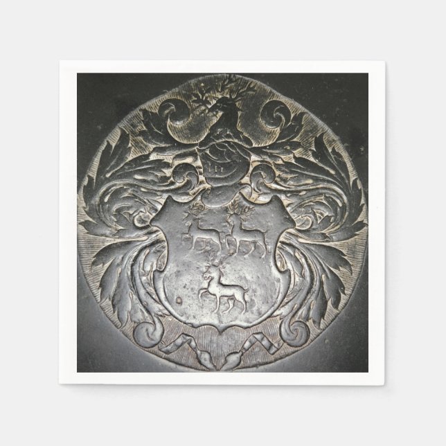 Roane Coat of Arms Cocktail Napkin  (Front)
