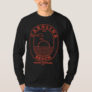 Roanoke Island NC Summertime Vacationing Oval Sunr T-Shirt