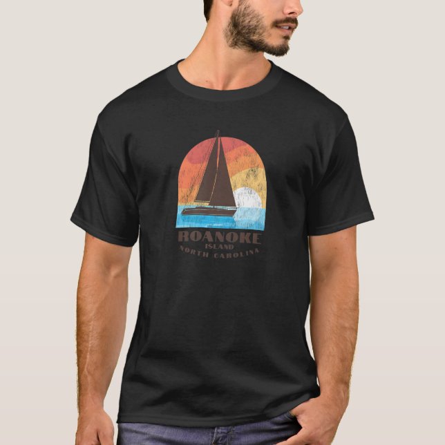 Roanoke Island, NC Vacationing Sailboating Sunrise T-Shirt (Front)