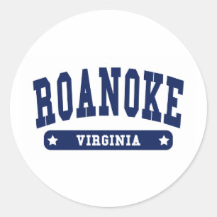 Roanoke Virginia College Style tee shirts Classic Round Sticker