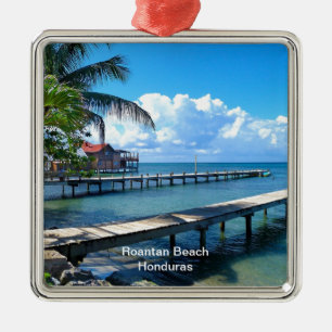 Roantan Beach, Honduras Metal Tree Decoration