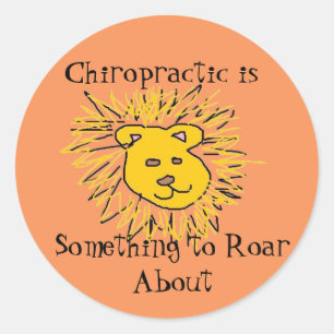 Roar about Chiropractic Classic Round Sticker