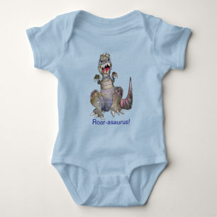 Roar-asaurus Cartoon Dinosaur T-Shirt Baby Bodysuit