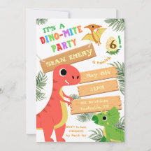 Roar Colour: Stunning Dinosaur Birthday Invitation