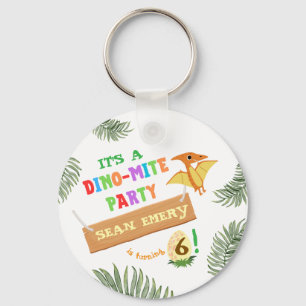 Roar Colour: Stunning Dinosaur Birthday Key Ring