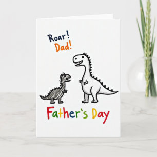 Roar Dad Funny Alligator Card
