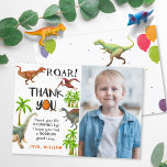 Roar Dinosaur Jungle Birthday Photo Thank You Card<br><div class="desc">Roar Dinosaur Jungle Birthday Photo Thank You Card</div>