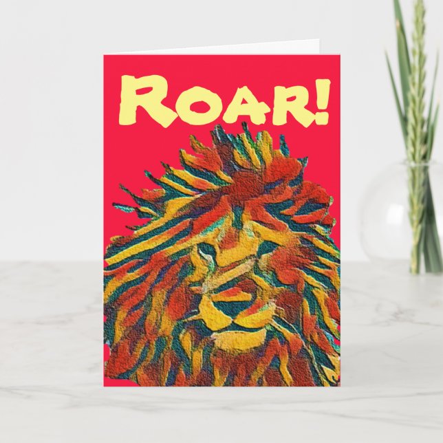 Roar! Happy Earthstrong! Thank You Card (Front)