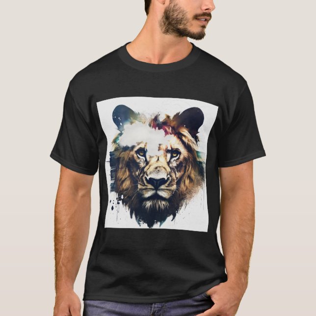 Roar in Style: Majestic Tiger Print T-Shirt  (Front)