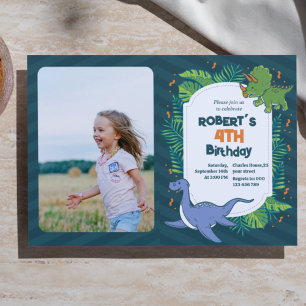Roar into Fun! Dinosaur Birthday Invitation Templa