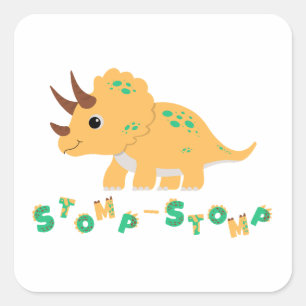 Roar into Fun with a Dino-Mite Party! Square Sticker