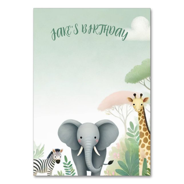 Roar into the Fun With This Table Card  (Front)