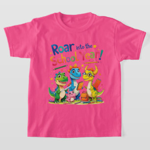 Roar into the School Year – Cute Dinosaur Back to T-Shirt